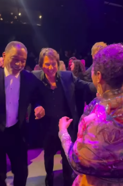 Tom Cruise, Debbie Allen, and another guest dancing together at an event in her honor, from a video dated November 16, 2025 | Source: Instagram/dnice