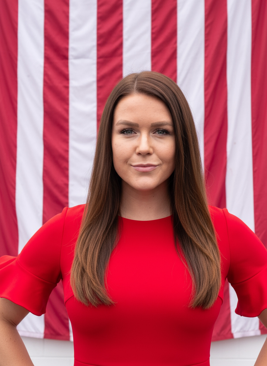 Karoline Leavitt as AI imagines her. | Source: GrokAI