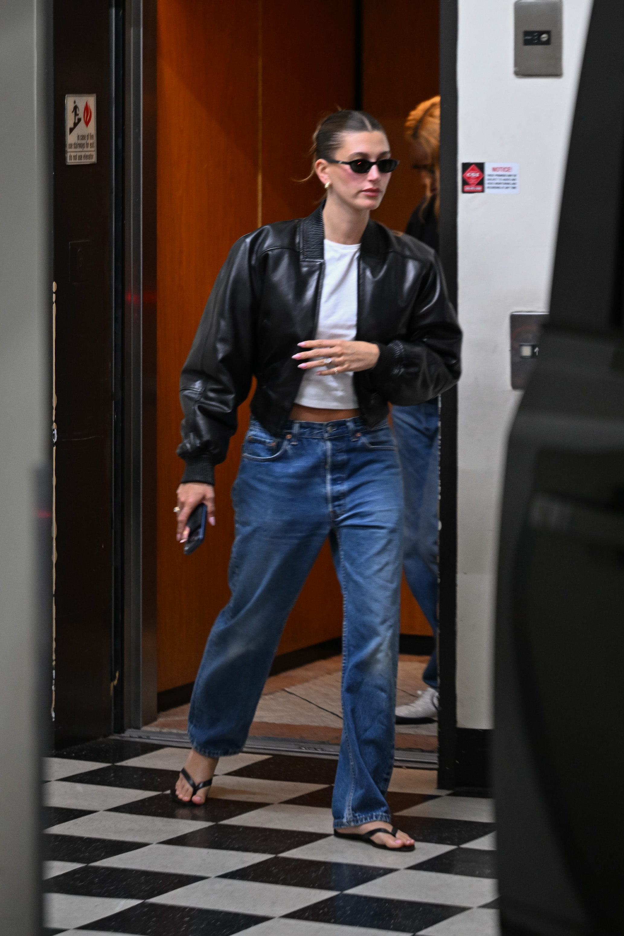Hailey Bieber is on October 1, 2025, in Los Angeles, California. | Source: Getty Images