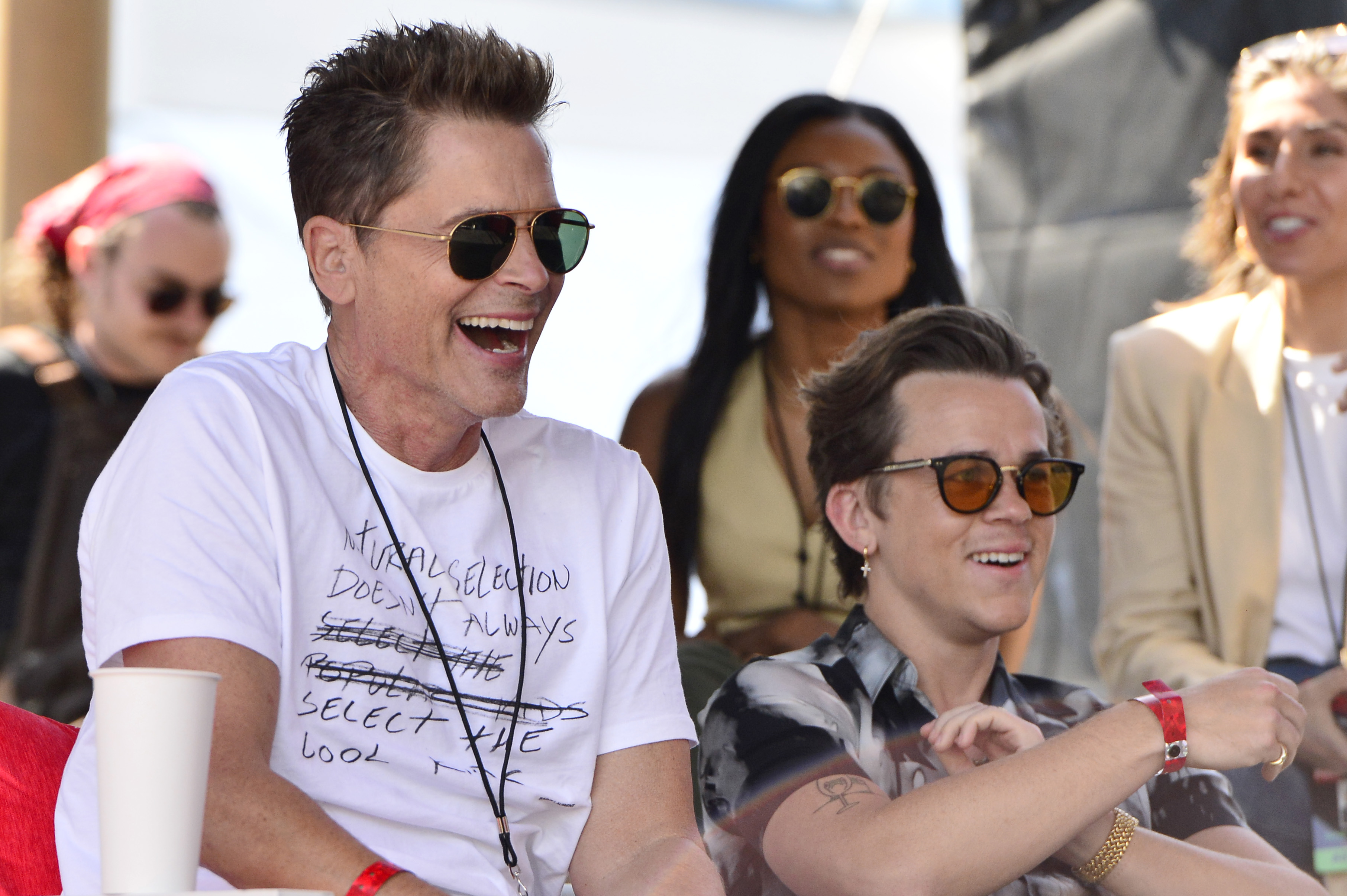 Rob Lowe and John Owen Lowe attend Netflix Is A Joke Festival: Outside Joke at Hollywood Palladium on May 5, 2024, in Los Angeles, California. | Source: Getty Images