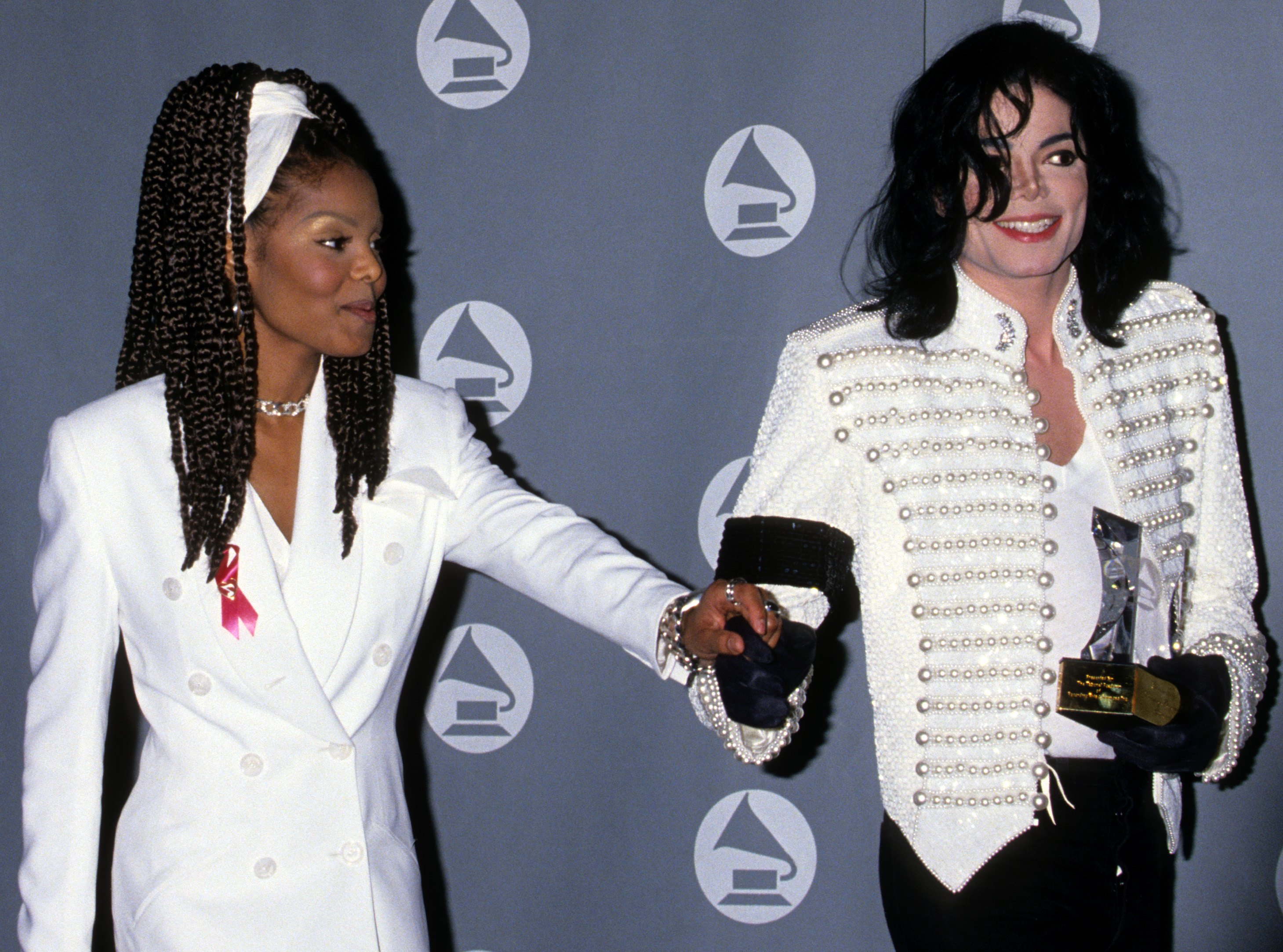Michael and Janet Jackson at the Grammy Awards. | Source: Getty Images