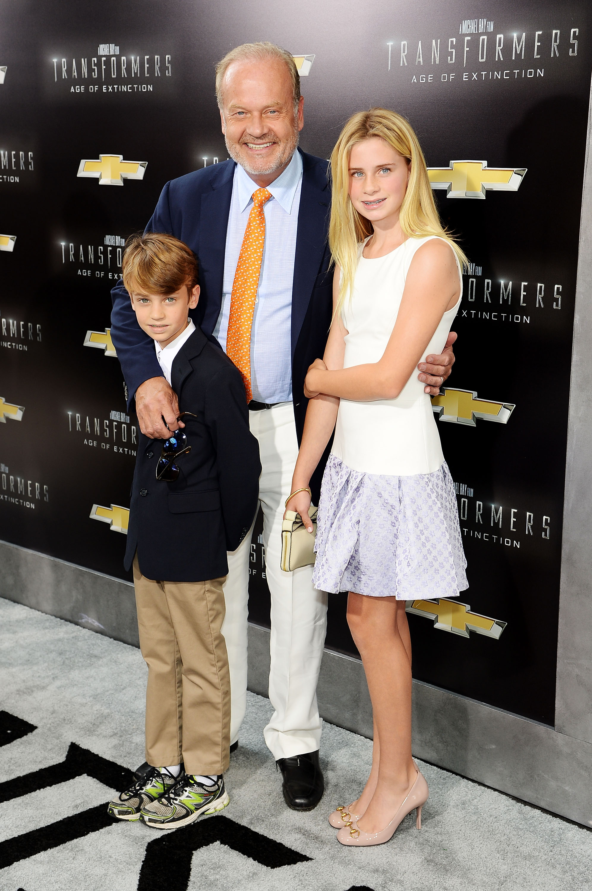 Kelsey Grammer with children Mason Olivia and Jude Gordon attend the premiere of "Transformers: Age Of Extinction" at the Ziegfeld Theatre on June 25, 2014 in New York City | Source: Getty Images