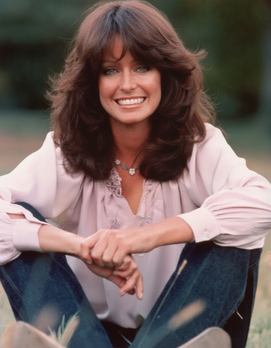 Farrah Fawcett as a brunette. | Source: GrokAI