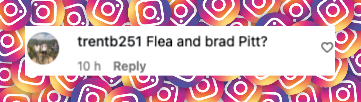 Netizen comment about Brad Pitt and Red Hot Chili Peppers' Flea, posted on October 29, 2025. | Source: Instagram/sportsnet