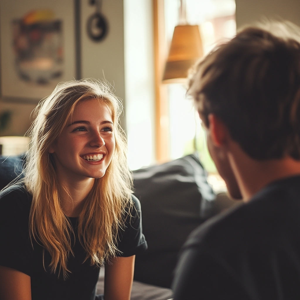 Żona rozmawia z mężem | Źródło: Midjourney