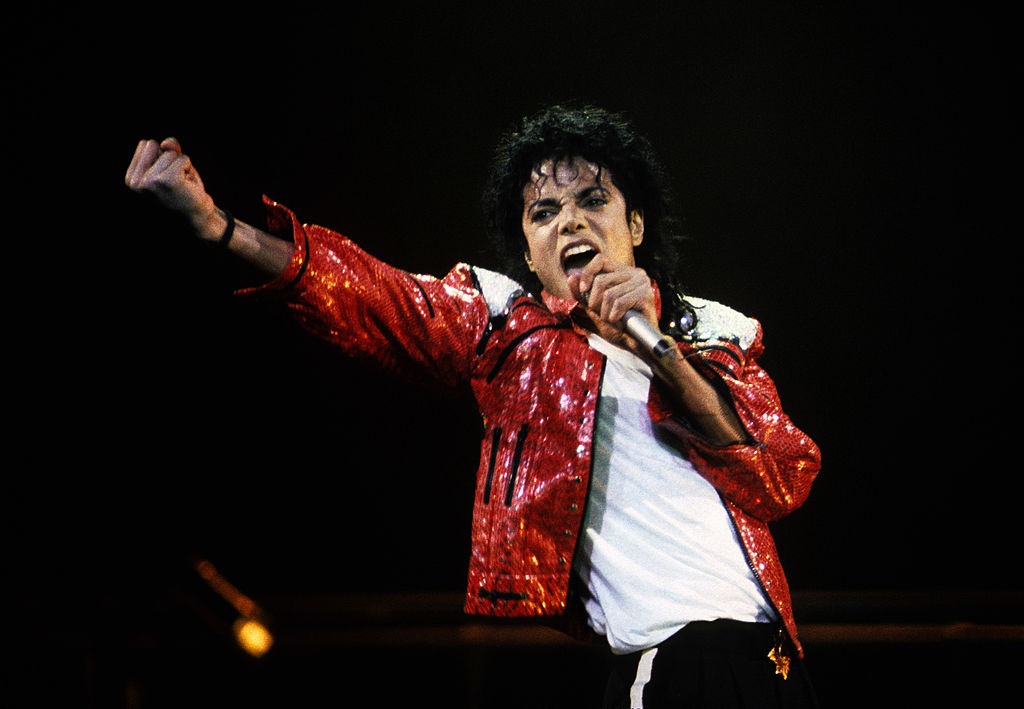Michael Jackson mid-performance, radiating power and intensity on stage. | Source: Getty Images