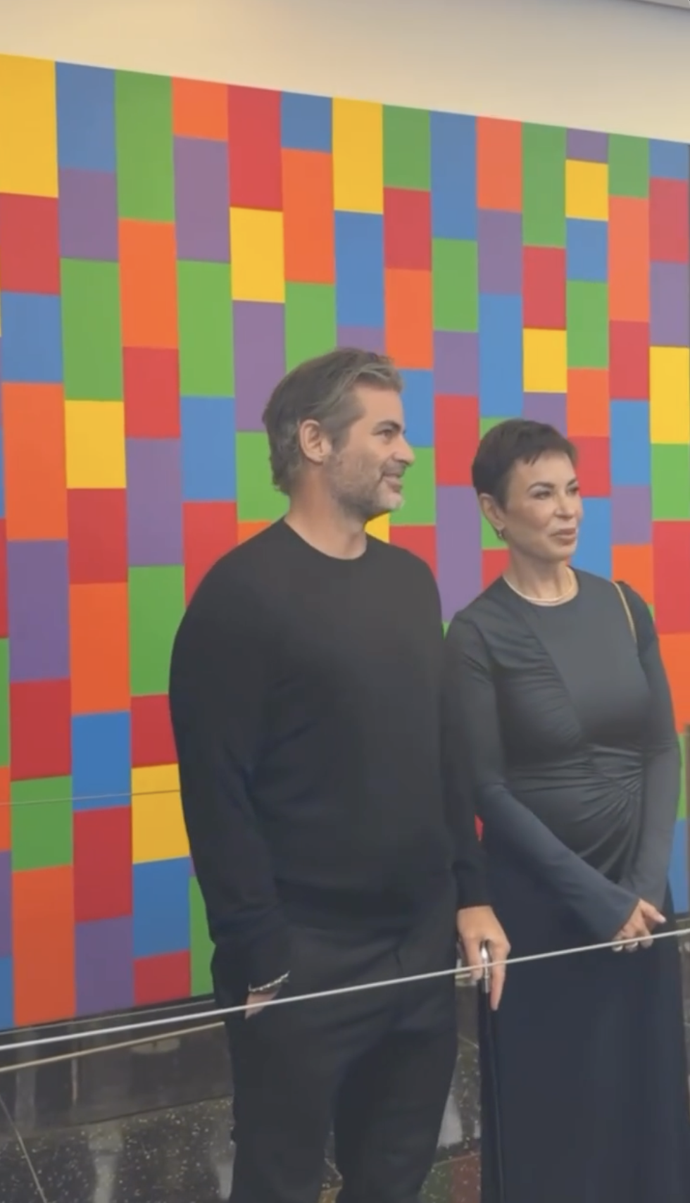 Jim Curtis was spotted smiling and standing along the side of the red carpet in casual all-black attire that included a sweater and casual black slacks. From a post dated September 8, 2025. Source: Instagram/people