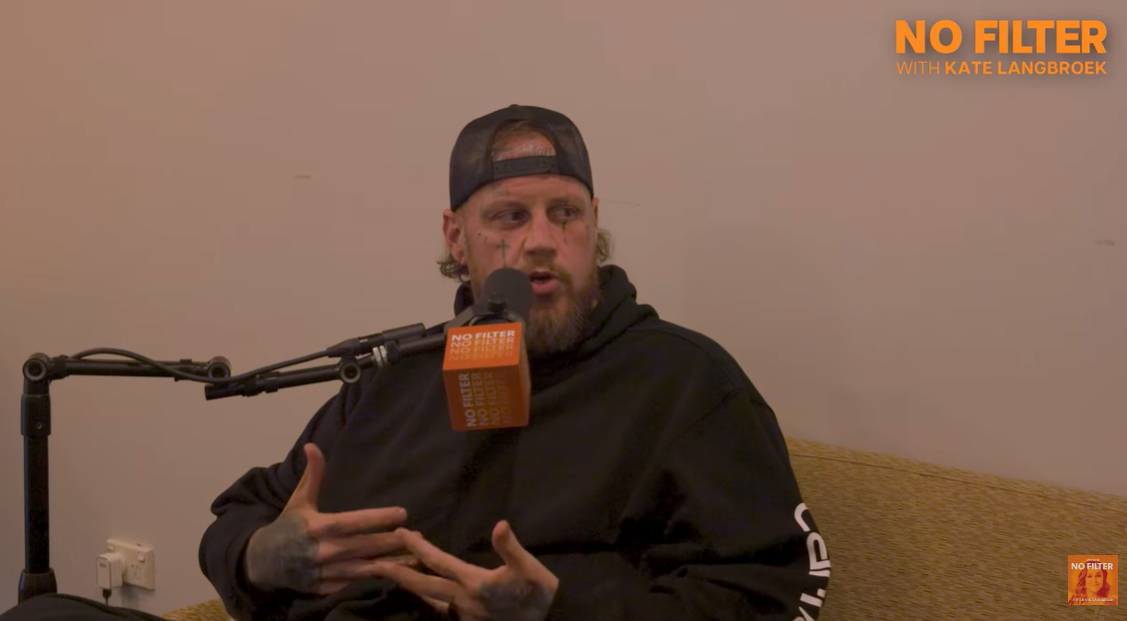 Jelly Roll reacts as he explains the severity of his ongoing stomach issues and their impact on his mental clarity while performing, as posted on November 10, 2025 | Source: YouTube/NoFilterpod