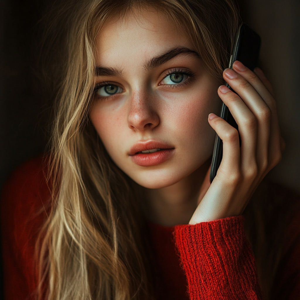 Kobieta rozmawiająca przez telefon | Źródło: Midjourney