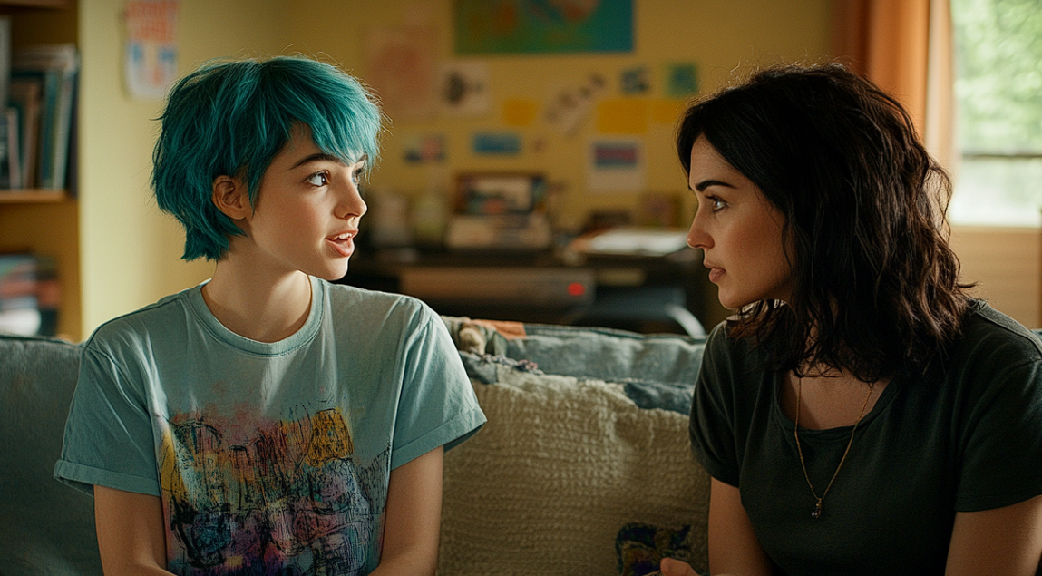 Kobieta uważnie słuchająca młodej kobiety | Źródło: Midjourney