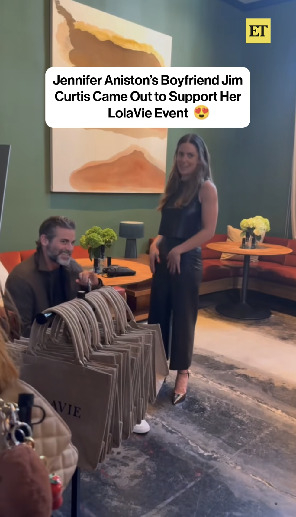 Jim Curtis, dressed casually in a brown barn jacket, was later spotted smiling proudly from the sidelines as he cheered her on. From a post dated August 21, 2025. Source: Facebook/EntertainmentTonight