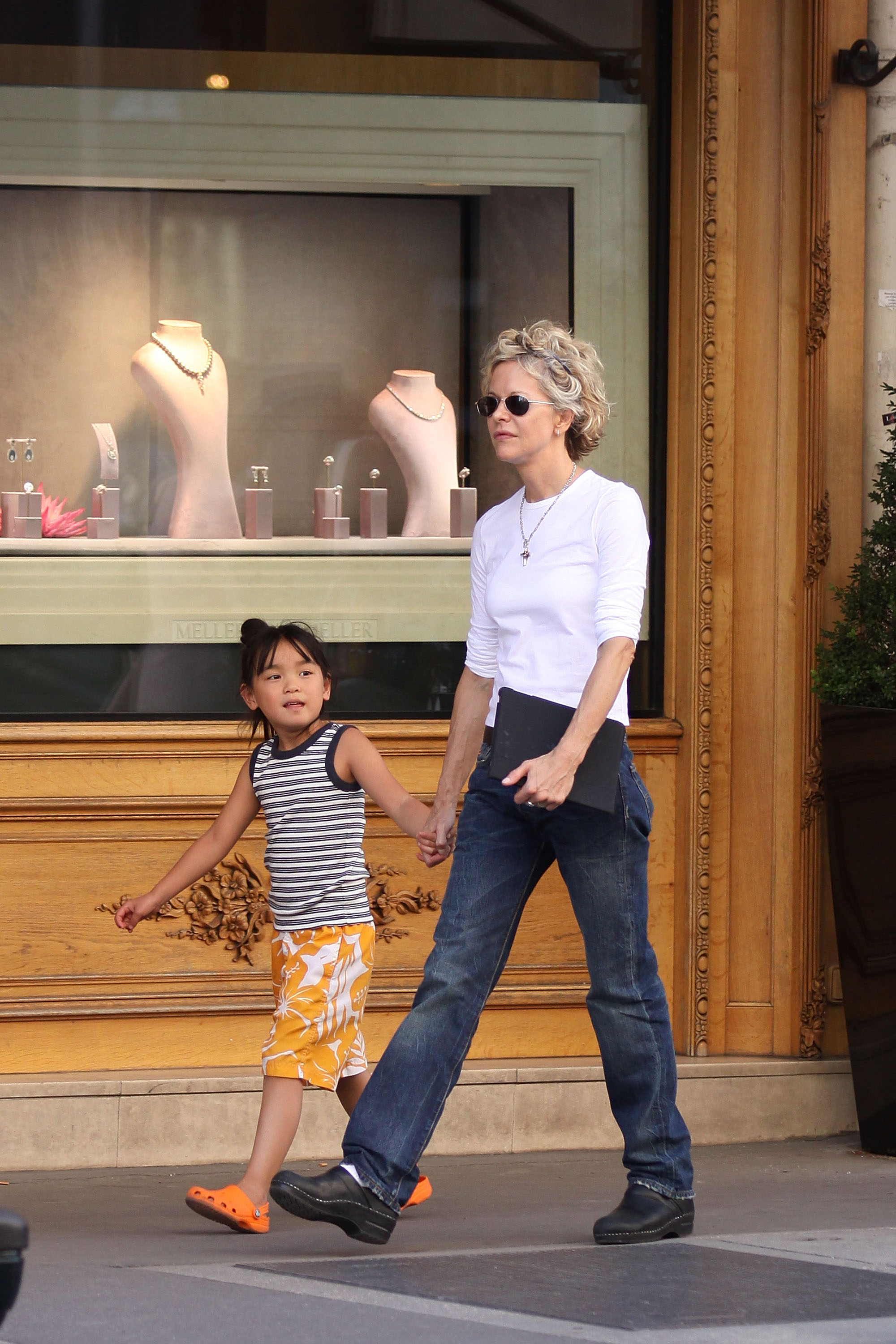 Meg and Daisy True Ryan are sighted on July 4, 2011 in Paris, France | Source: Getty Images