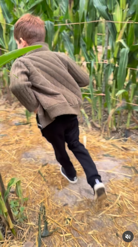 Meghan Markle and Prince Harry's son, Archie runs joyfully through a corn maze, as seen in the post dated October 26, 2025 | Source: Instagram/meghan