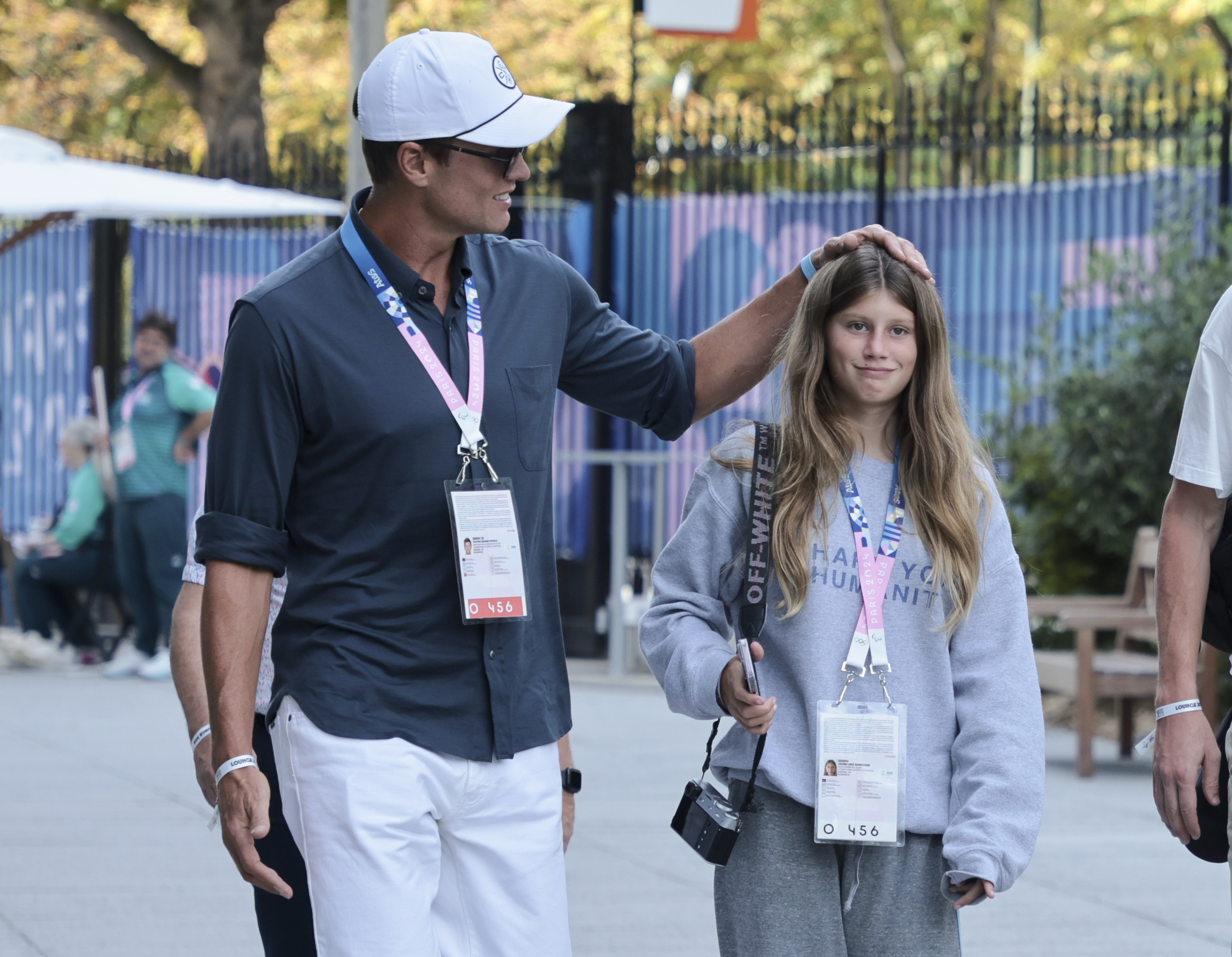 Tom and Vivian Brady at the men's tennis final between Novak Djokovic of Serbia and Carlos Alcaraz of Spain on day nine of the Paris Olympic Games in France on August 4, 2024. | Source: Getty Images