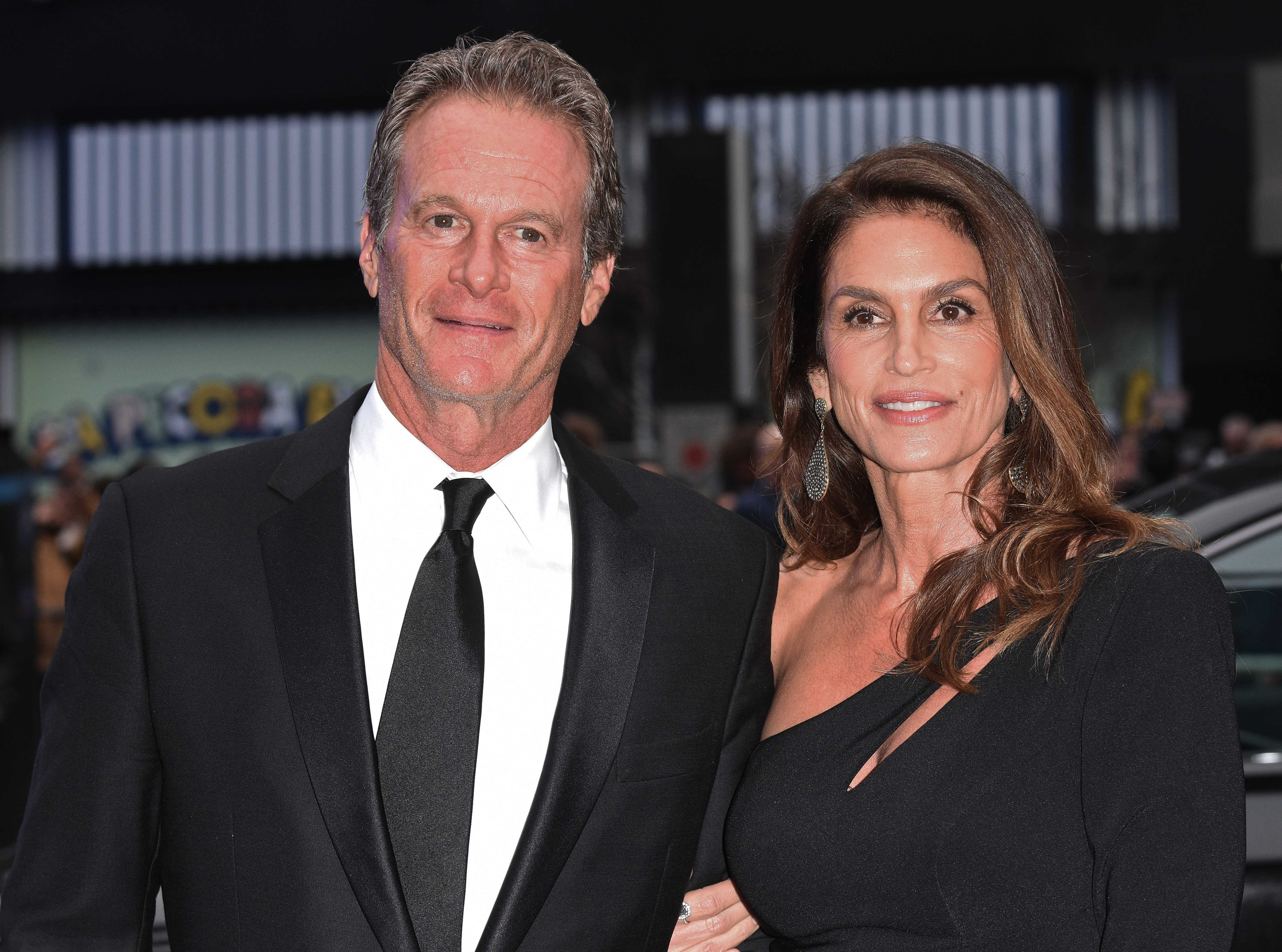 Rande Gerber and Cindy Crawford are seen on April 3, 2025 | Source: Getty Images