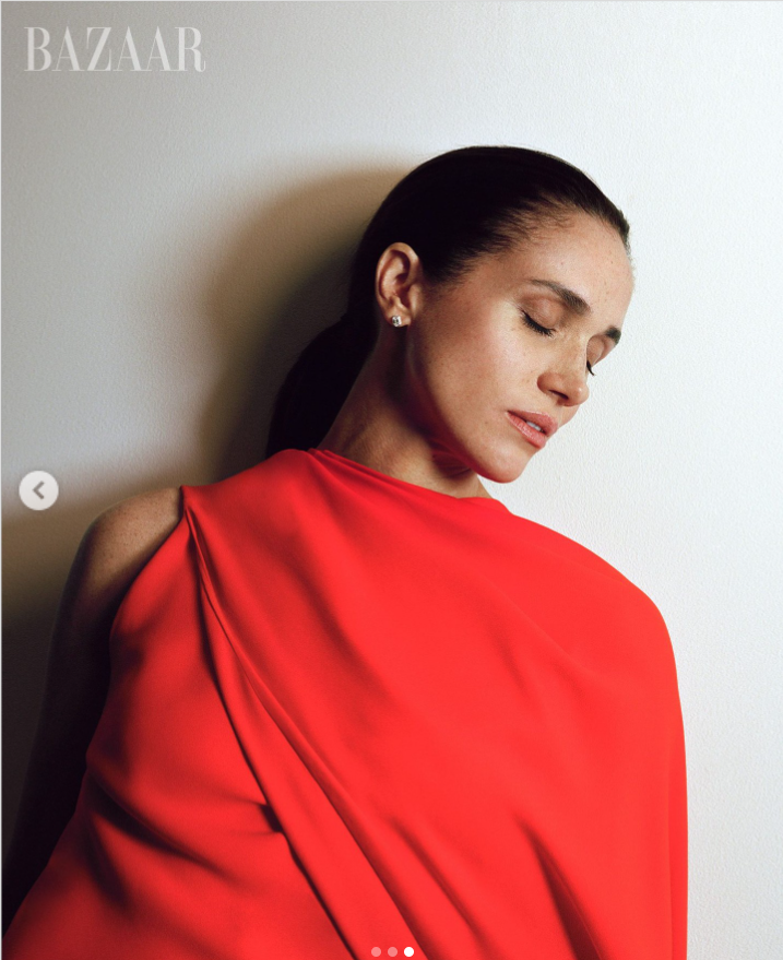 Meghan Markle as seen from a post dated November 19, 2025. | Source: Instagram/harpersbazaarus