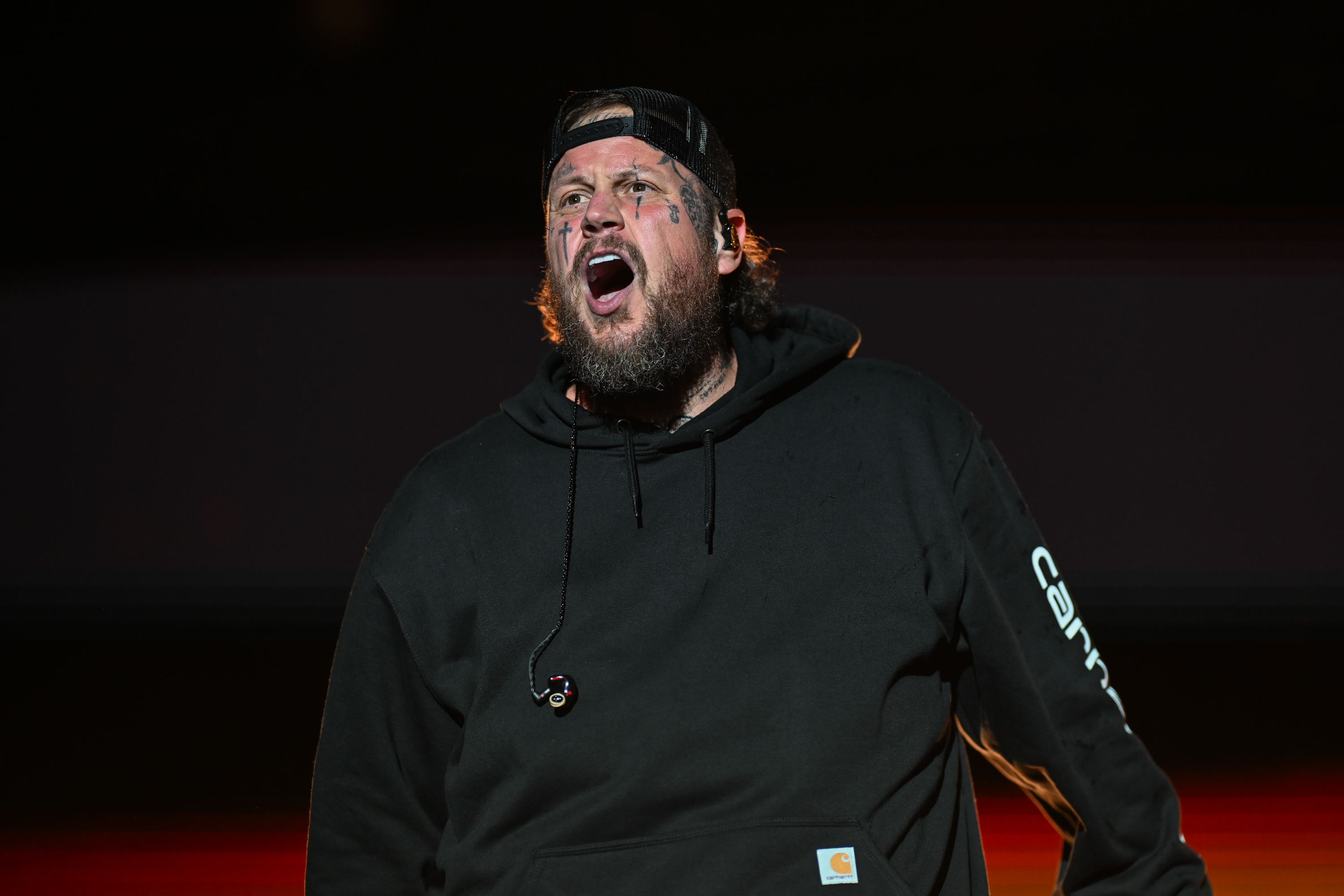Jelly Roll performs on Day Two of Harvest Rock in Adelaide, Australia, on October 26, 2025 | Source: Getty Images