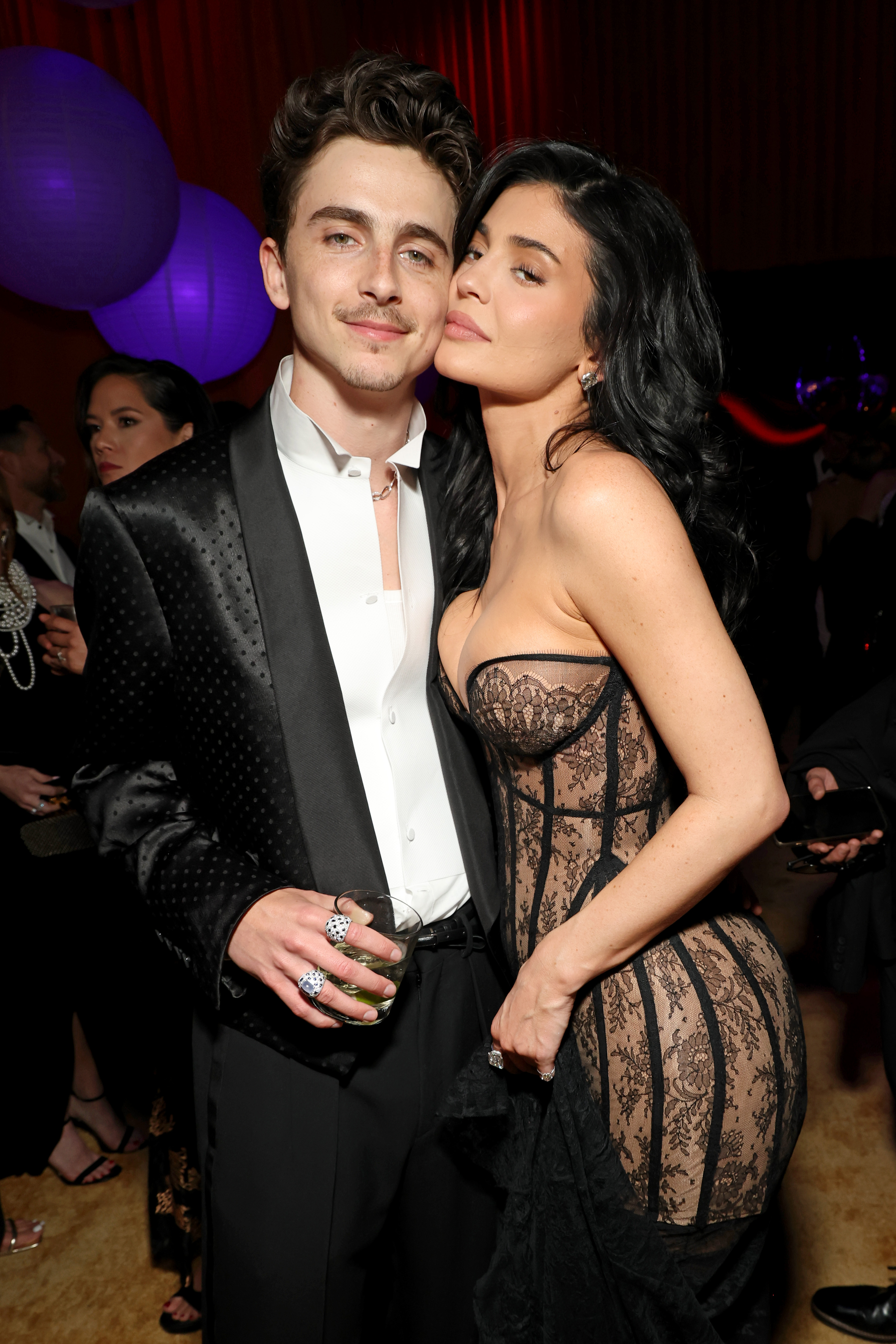 Timothée Chalamet and Kylie Jenner attend the 2025 Vanity Fair Oscar Party Hosted By Radhika Jones at Wallis Annenberg Center for the Performing Arts on March 02, 2025 in Beverly Hills, California. | Source: Getty Images