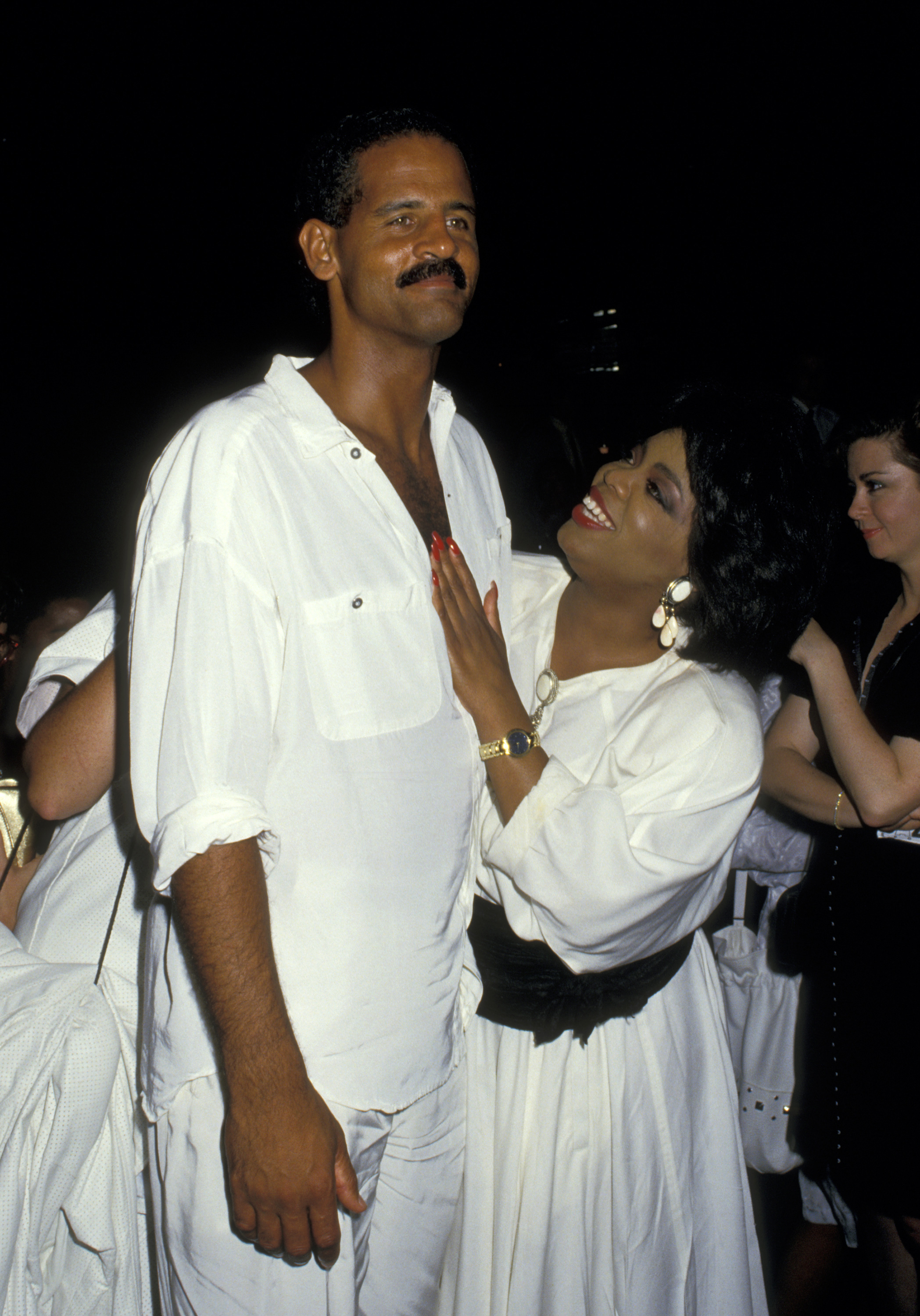 Stedman Graham and Oprah Winfrey at the Stringfellow's Restaurant on June 30, 1987 | Source: Getty Images